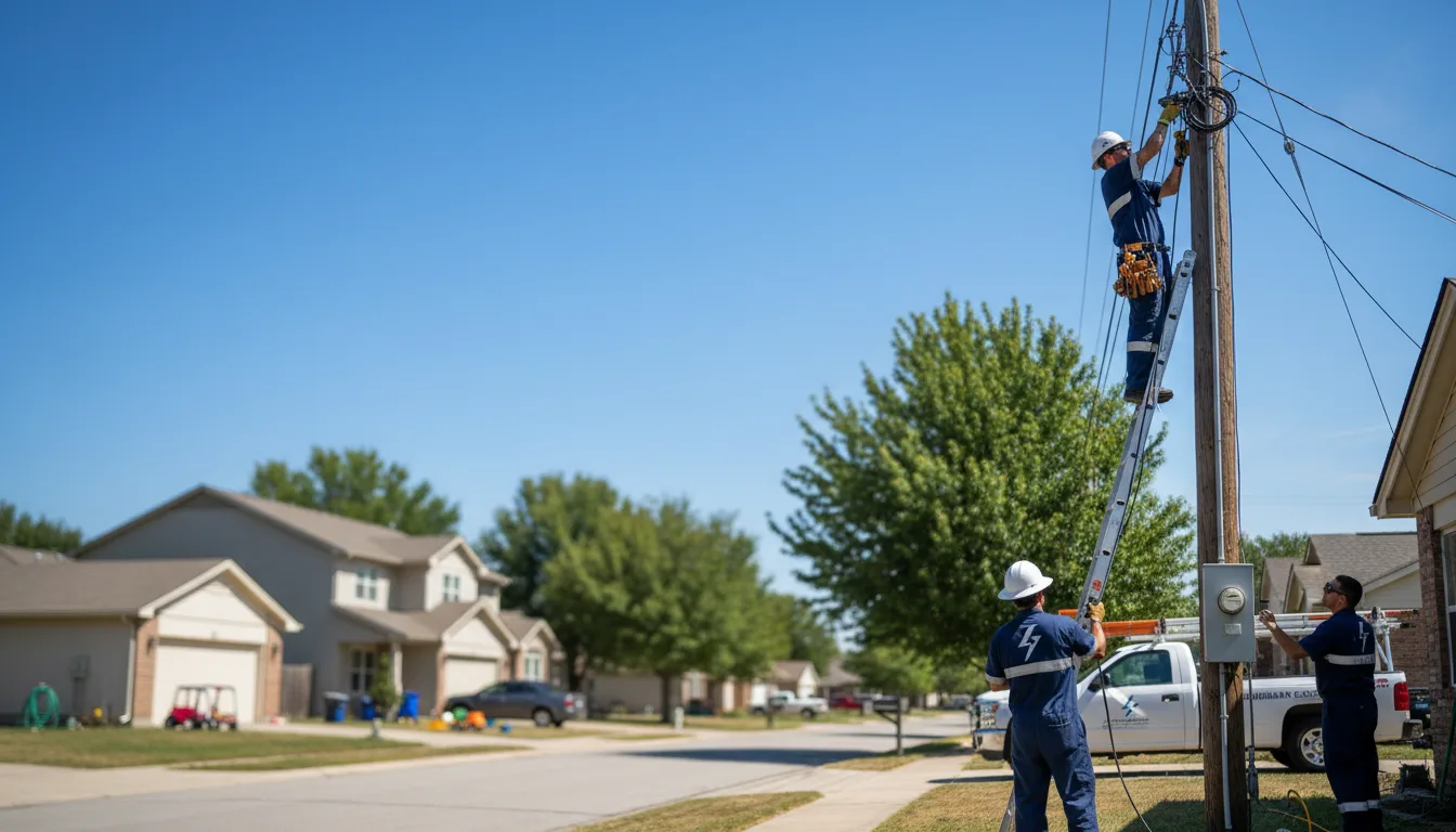 Residential electrician providing installation services in Pangburn, AR